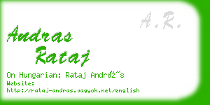 andras rataj business card